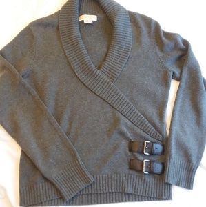 Sold! Michael Kors Women's grey Faux Wrap Sweater